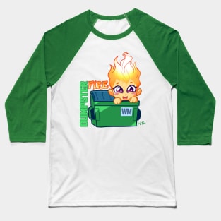 Dumpster Fire Chan Baseball T-Shirt